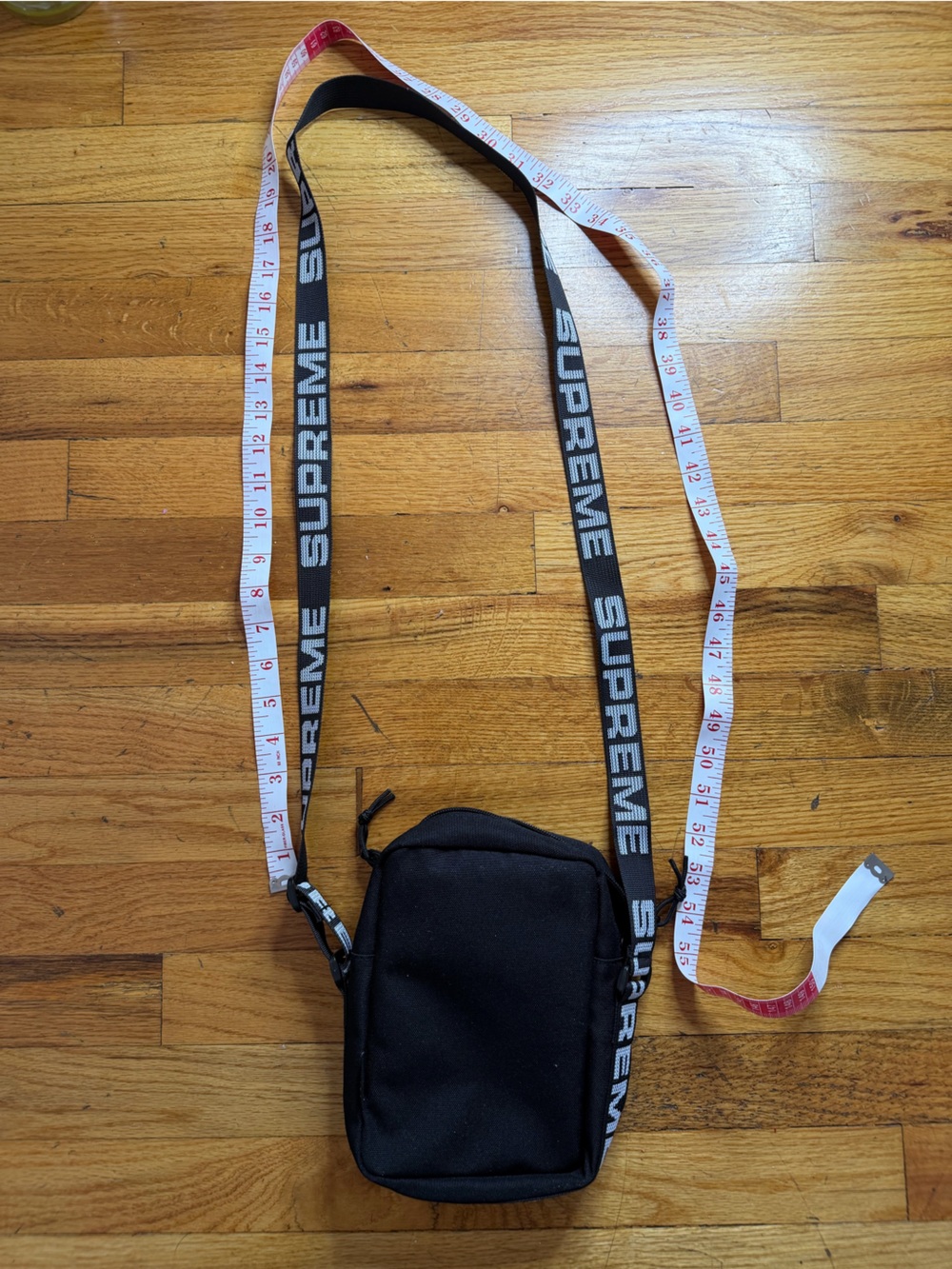 Supreme Black Messenger Crossbody with Logo Strap - Picture 3 of 3